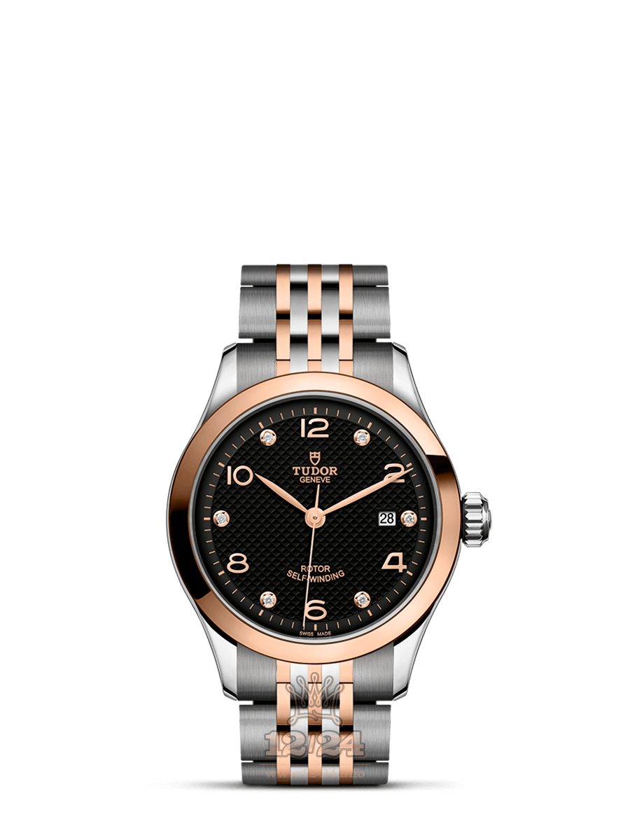 Tudor 1926 Watch m91351-0004 28 mm Steel / Pink gold Case Black Dial