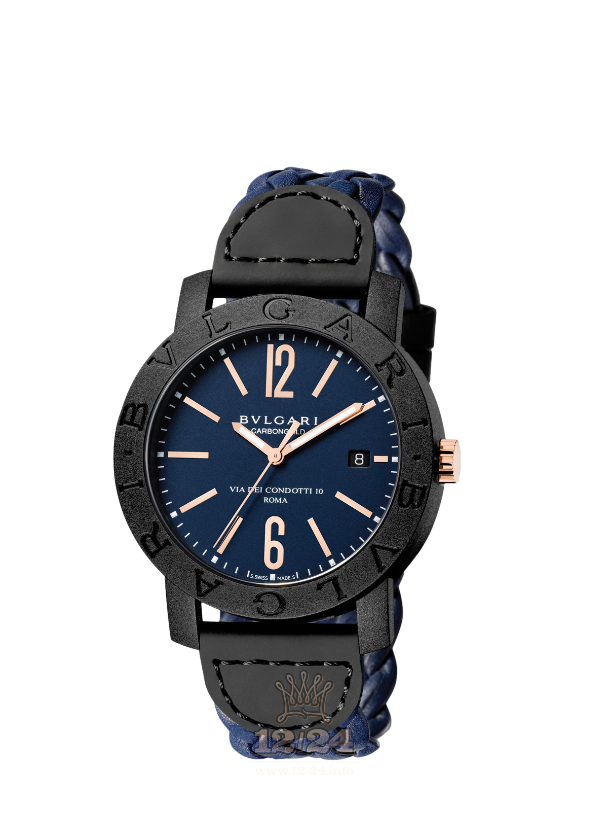 Bvlgari Bvlgari Bvlgari Watch 102634 BBP40C3CGLD 40 mm Carbon Case Dark blue Dial