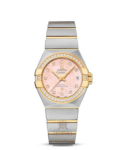 Omega Constellation Watch 123.25.27.20.57.005 27 mm Steel / Yellow gold Case Pink Dial