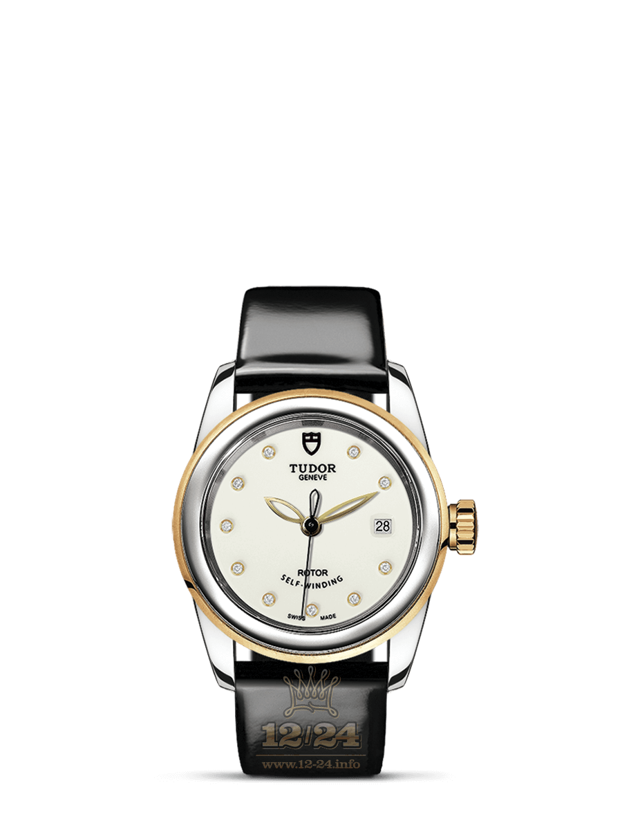Tudor Glamour Watch M51003-0028 26 mm Stainless steel Yellow gold Case White Dial