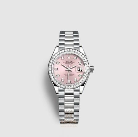 Rolex Lady-Datejust Watch 279139rbr-0005 28 mm White gold Case Pink Dial