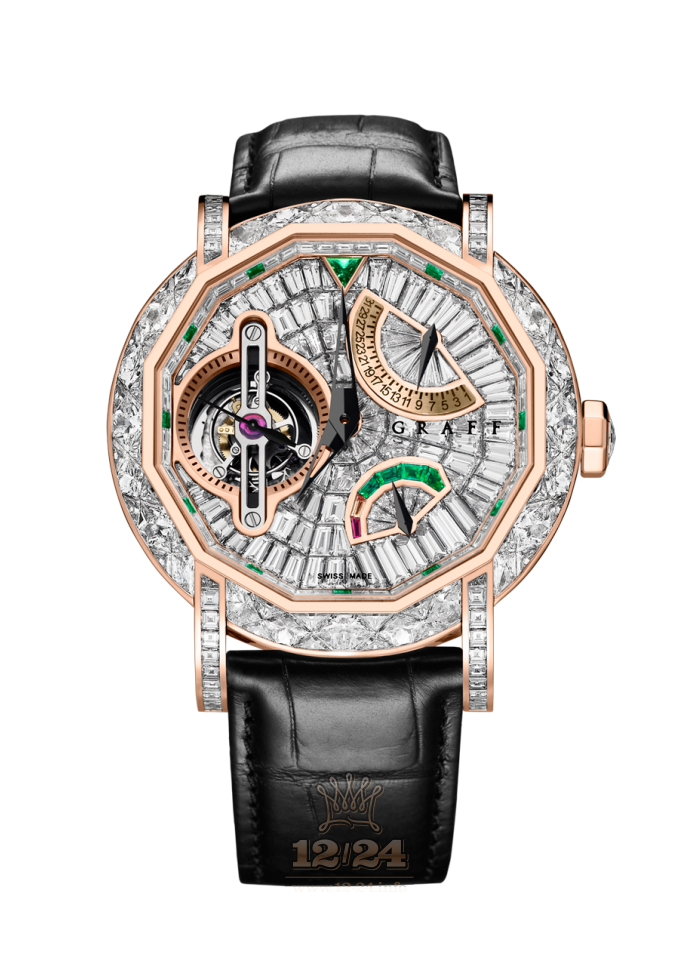 Graff MasterGraff Watch Diamond-MasterGraff-Tourbillon_rose 45 mm Pink gold Case Golden Dial
