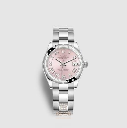 Rolex Datejust Watch 278344rbr-0021 31 mm Stainless steel White gold Case Pink Dial