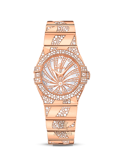 Omega Constellation Watch 123.55.27.60.55.011 27 mm Pink gold Case White Dial