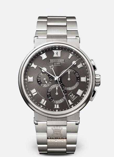 Breguet Marine Watch 5527TI/G2/TW0 42 mm Titanium Case Gray Dial