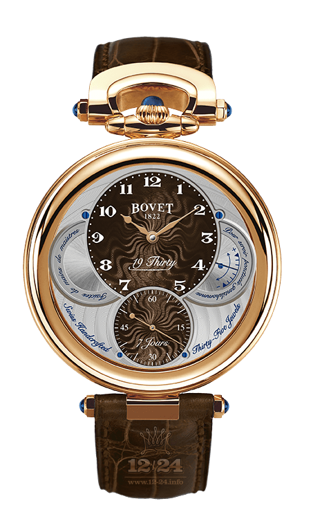 Bovet 19Thirty Watch NTR0019 42 mm Pink gold Case Gray Brown (chocolate) Dial