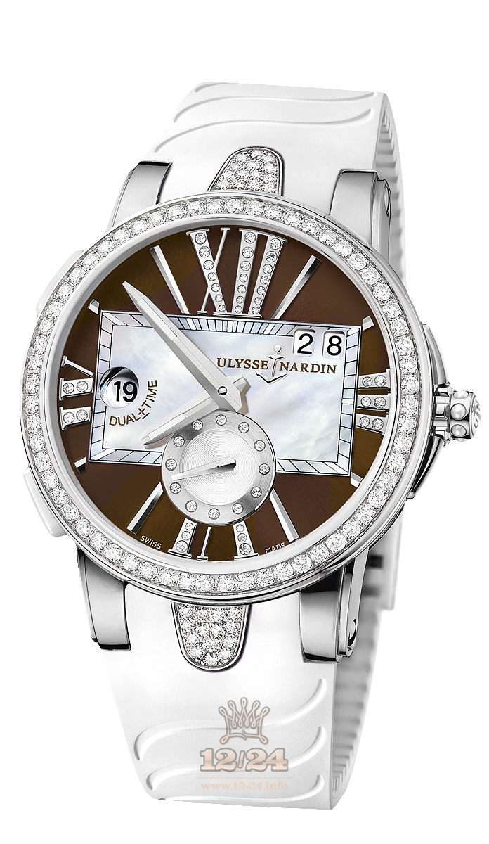 Ulysse Nardin Executive Watch 243-10B-3C/30-05 40 mm Stainless steel Case White Brown (chocolate) Dial