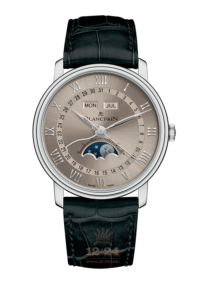 Blancpain Villeret Watch 6654-1504-55 40 mm White gold Case Gray Dial
