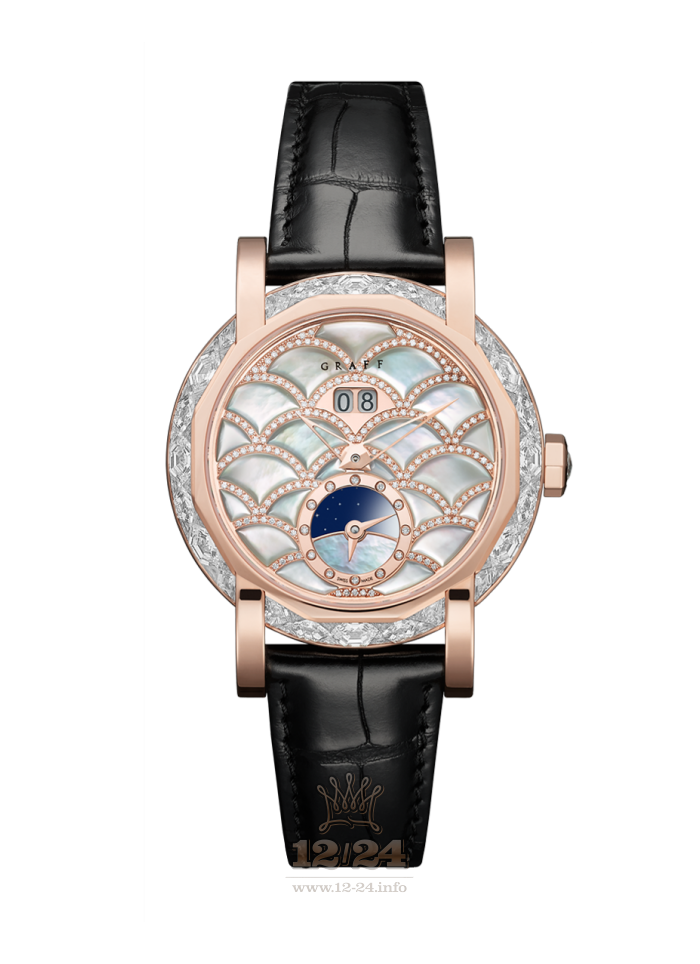 Graff GraffStar Watch GSA38PGDMPWL 38 mm Pink gold Case White Dial