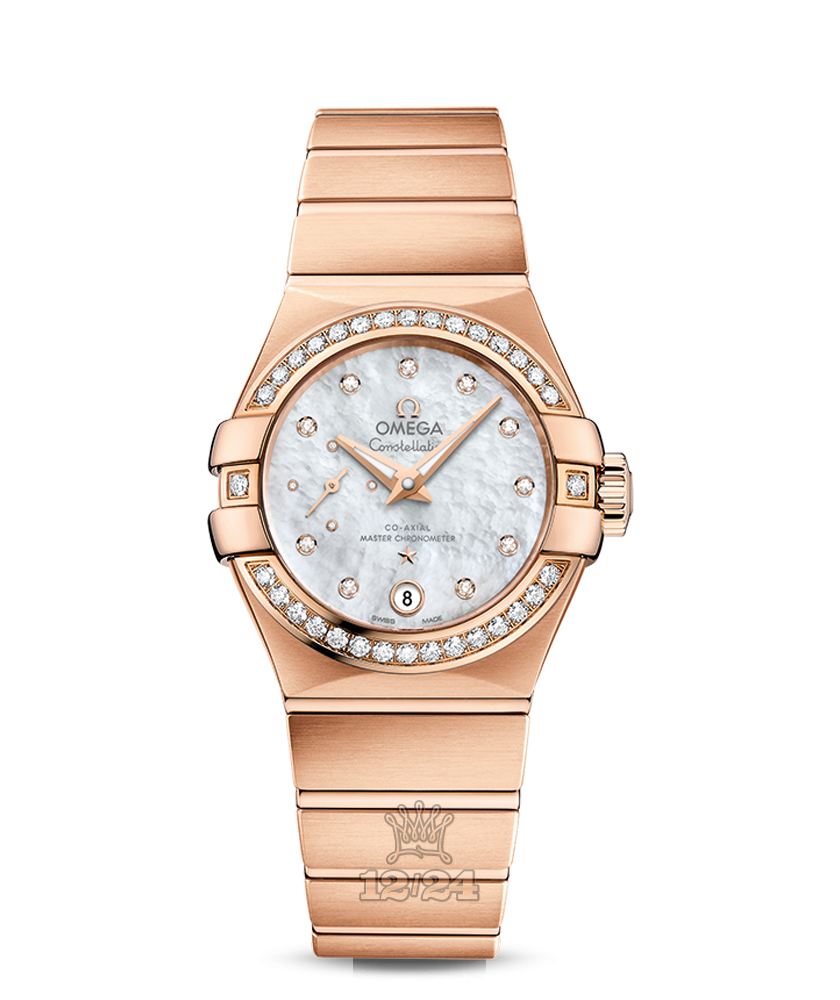 Omega Constellation Watch 127.55.27.20.55.001 27 mm Pink gold Case White Dial