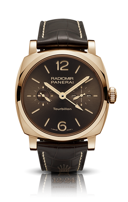 Panerai 2014 Watch PAM00558 48 mm Red gold Case Brown (chocolate) Dial
