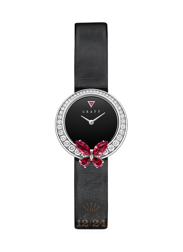 Graff Butterfly Watch BF26IWGDRL White gold Case Black Dial