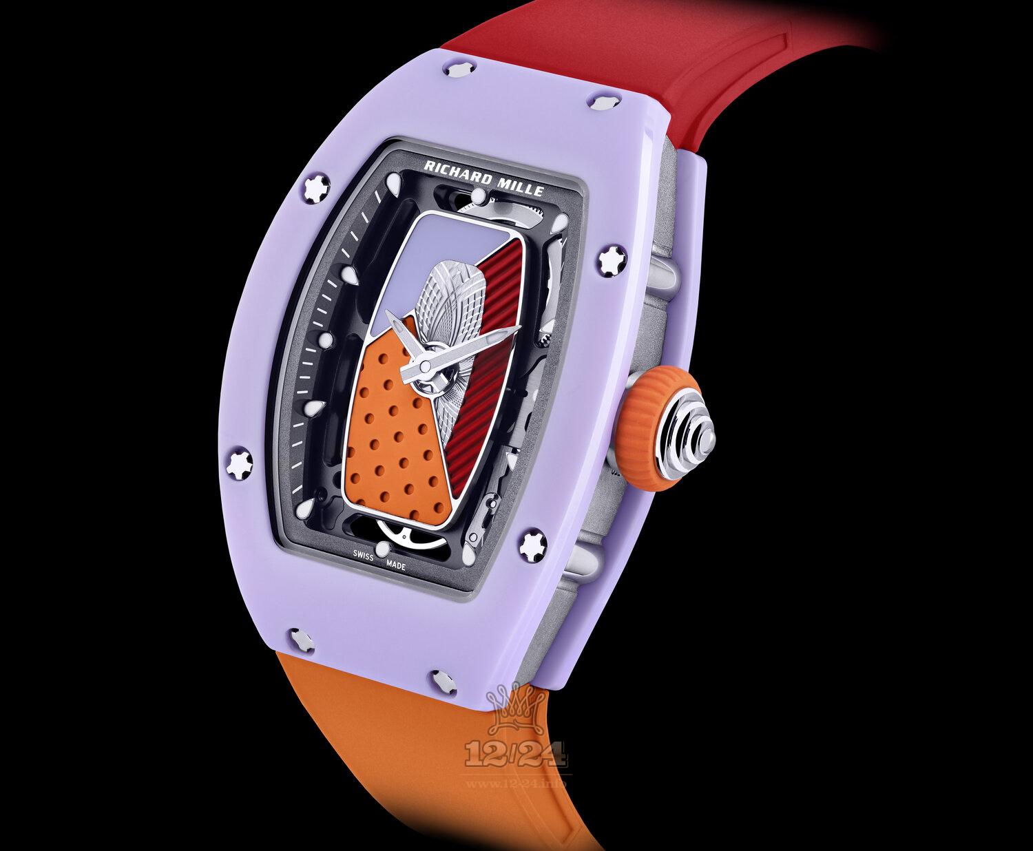 Richard Mille Women's Collection Watch RM 07-01 pastel lavender 46 mm Ceramics Case