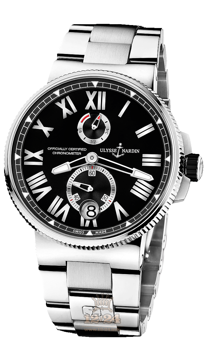 Ulysse Nardin Marine Watch 1183-122-7M/42 45 mm Stainless steel Titanium Case Black Dial
