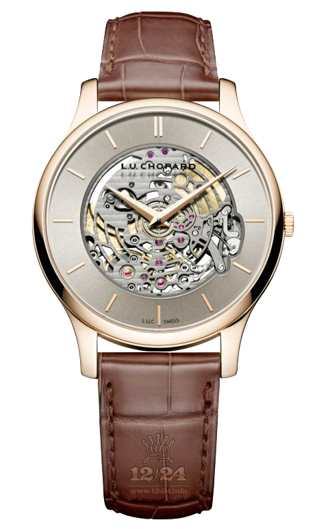 Chopard L.U.C Watch 161936-5001 40 mm Pink gold Case Gray Dial