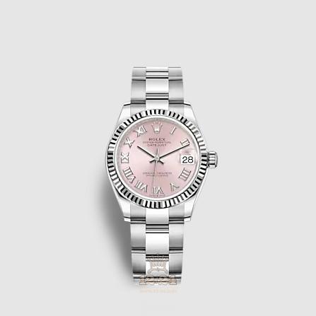 Rolex Datejust Watch 278274-0019 31 mm Stainless steel White gold Case Pink Dial