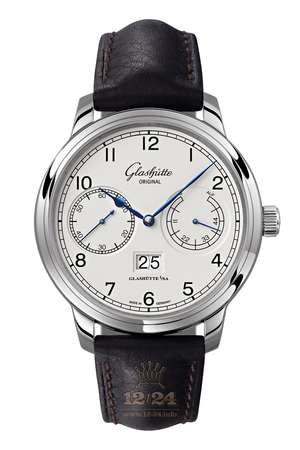 Glashutte Senator Watch 100-14-05-02-55 44 mm Stainless steel Case Silver Dial