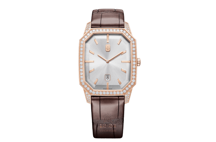 Harry Winston Emerald Collection Watch EMEQHD33RR002 33 mm Pink gold Case Silver Dial