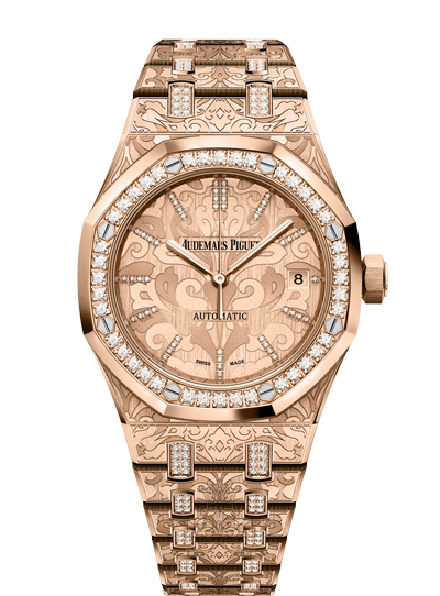 Audemars Piguet Royal Oak Watch 15456OR.ZG.1251OR.01 37 mm Pink gold Case Pink Dial