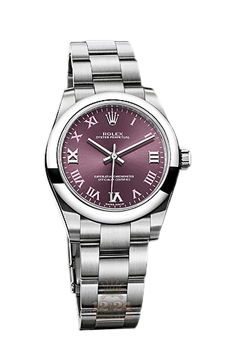 Rolex Oyster Perpetual Watch 177200-0017 31 mm Stainless steel Case Red Dial