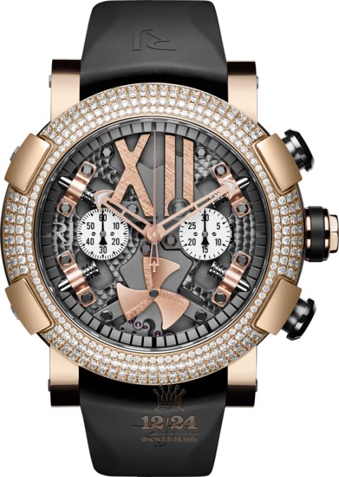 Romain Jerome Sea Watch RJ.T.CH.SP.003.03 50 mm Red gold PVD coating Case Black Gray Dial