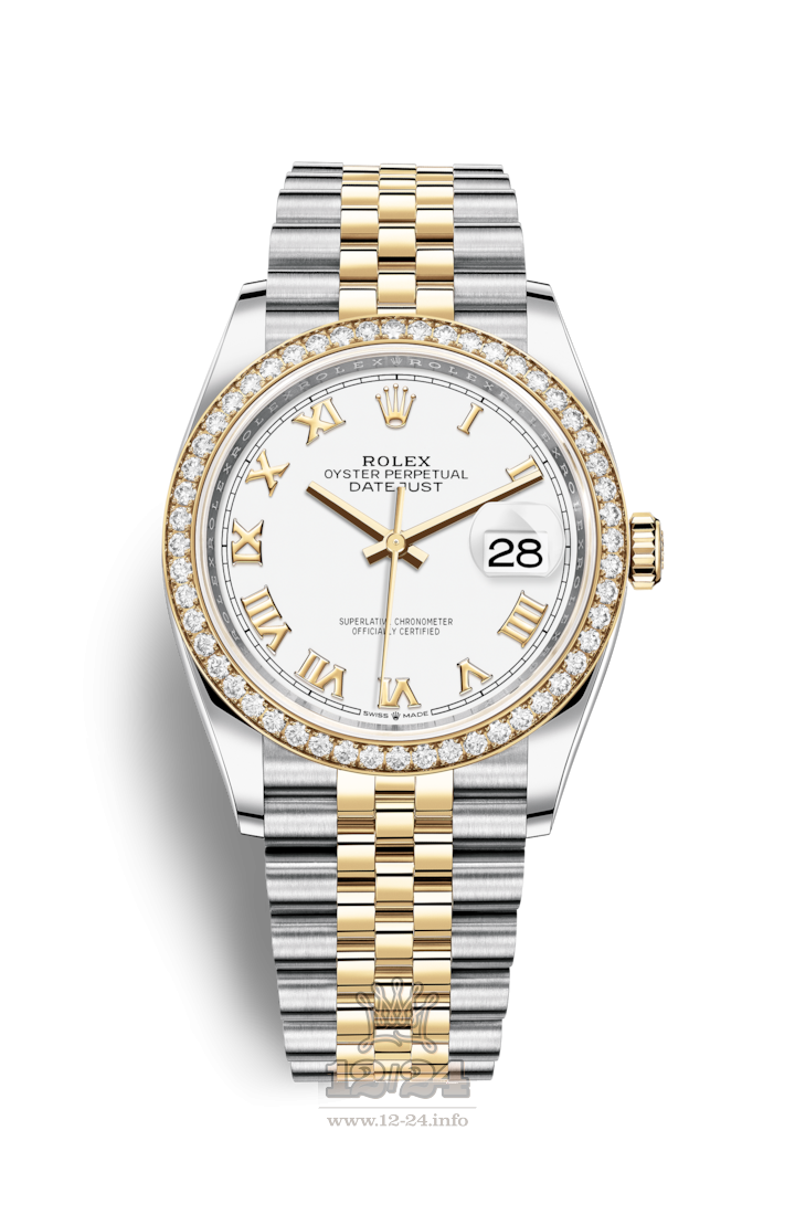 Rolex Datejust Watch 126283rbr-0015 36 mm Steel / Yellow gold Case White Dial