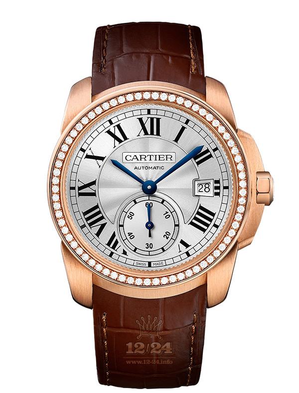Cartier Calibre de Cartier Watch WF100013 38 mm Pink gold Case Silver Dial