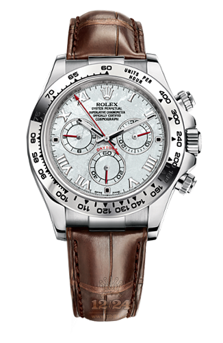 Rolex Cosmograph Daytona Watch 116519-0195 40 mm White gold Case Silver Blue Dial
