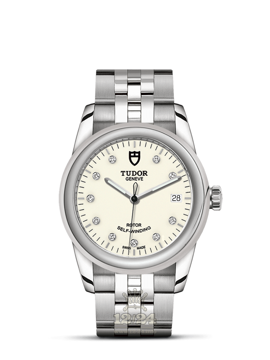 Tudor Glamour Watch M55000-0104 36 mm Stainless steel Case White Dial