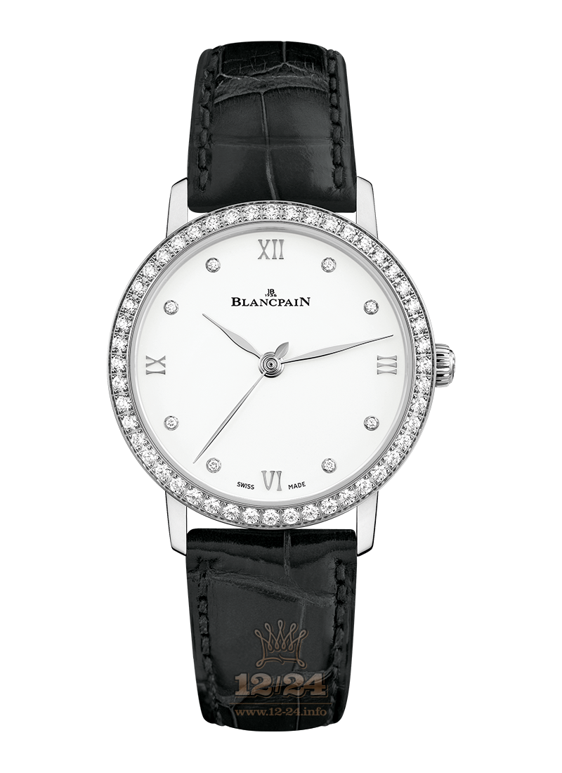 Blancpain Women Watch 6104-4628-95A 29 mm Stainless steel Case White Dial