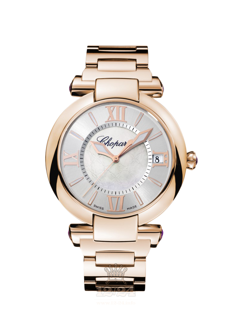 Chopard Imperiale Watch 384241-5002 40 mm Pink gold Case Silver Dial