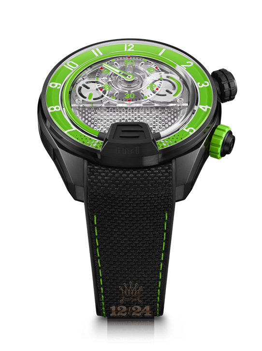 HYT H4 Watch 512-TD-69-GF-RN 51 mm Titanium DLC coating Case