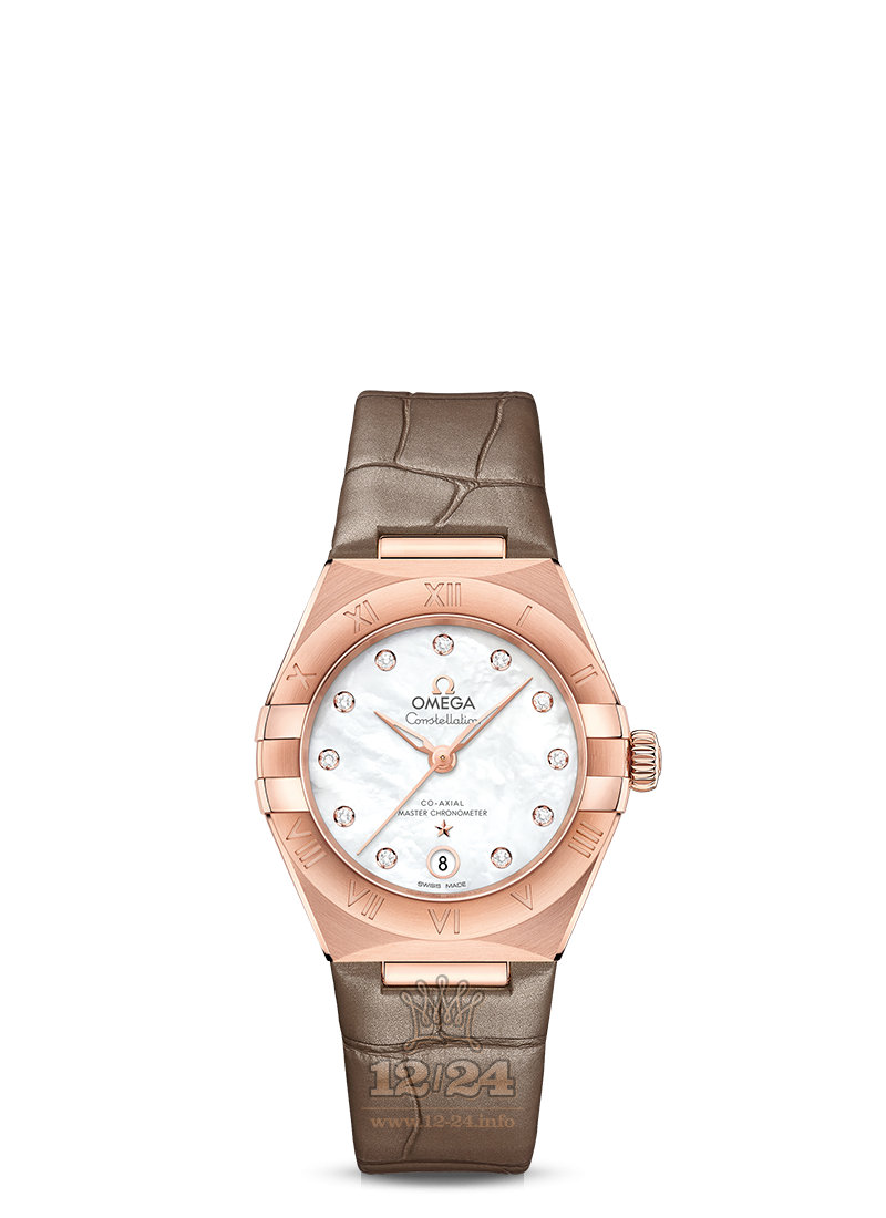 Omega Constellation Watch 131.53.29.20.55.002 29 mm Pink gold Case White Dial