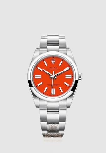 Rolex Oyster Perpetual Watch 124300-0007 41 mm Stainless steel Case Orange Dial