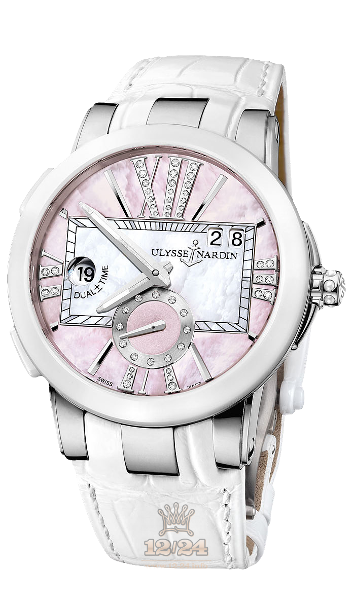 Ulysse Nardin Executive Watch 243-10/397 40 mm Stainless steel Case Pink Dial