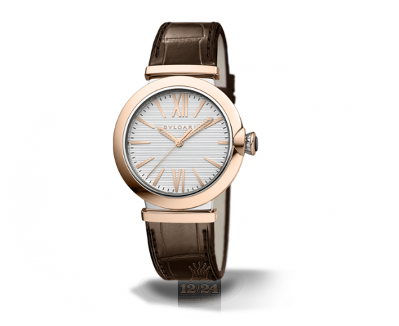 Bvlgari Lvcea Watch 102410 LU40C6SPGLD 40 mm Steel / Pink gold Case Silver Dial