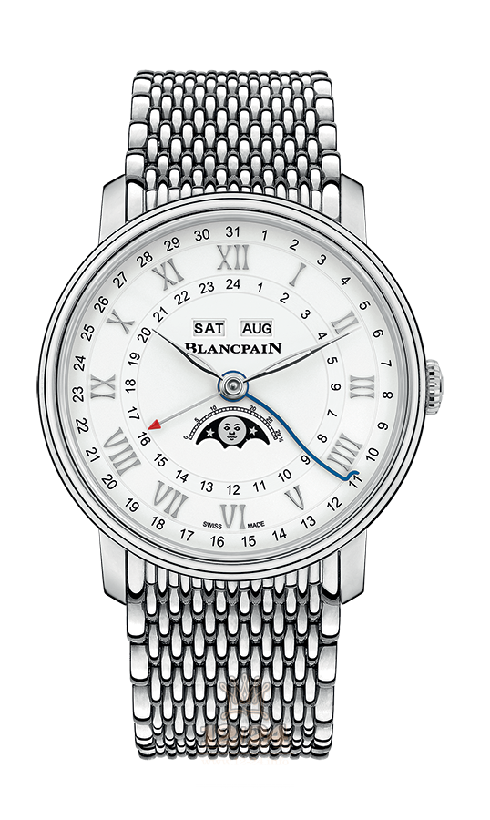 Blancpain Villeret Watch 6676-1127-MMB 40 mm Stainless steel Case White Dial
