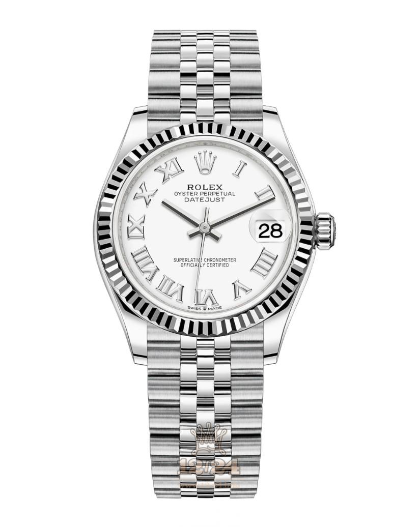 Rolex Datejust Watch 278274-0010 31 mm Stainless steel White gold Case White Dial