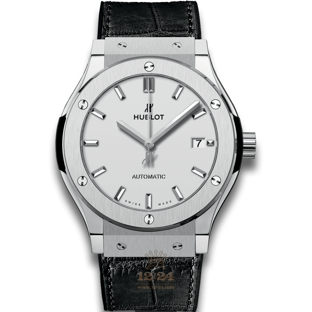 Hublot Classic Fusion Watch 511.NX.2611.LR 45 mm Titanium Case Silver Dial
