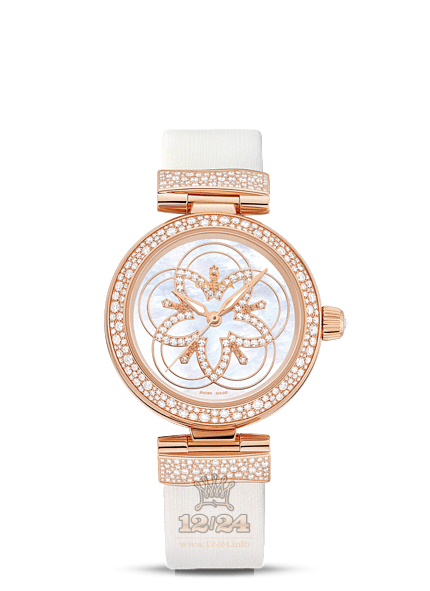Omega Ladymatic Watch 425.67.34.20.55.006 34 mm Pink gold Case White Golden Dial