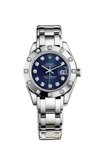 Rolex Pearlmaster Watch 80319-0002 29 mm White gold Case Dark blue Dial