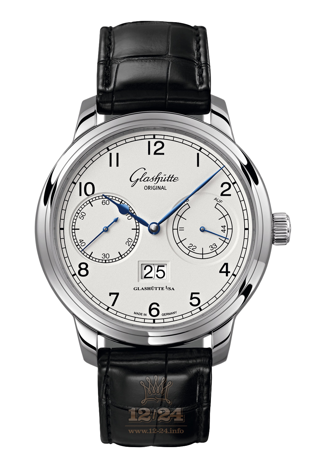 Glashutte Senator Watch 100-14-05-02-04 44 mm Stainless steel Case Silver Dial