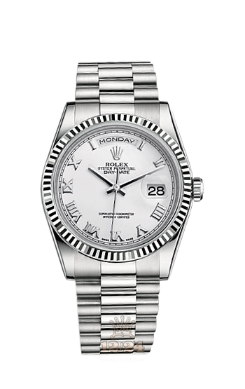 Rolex Day-Date Watch 118239-0077 36 mm White gold Case White Dial