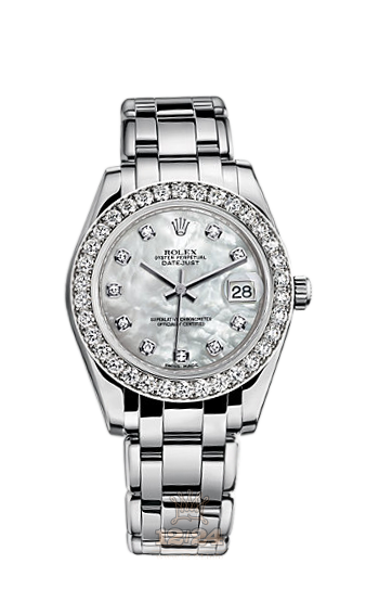 Rolex Pearlmaster Watch 81299-0014 34 mm White gold Case White Dial
