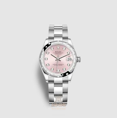 Rolex Datejust Watch 278344rbr-0033 31 mm Stainless steel White gold Case Pink Dial