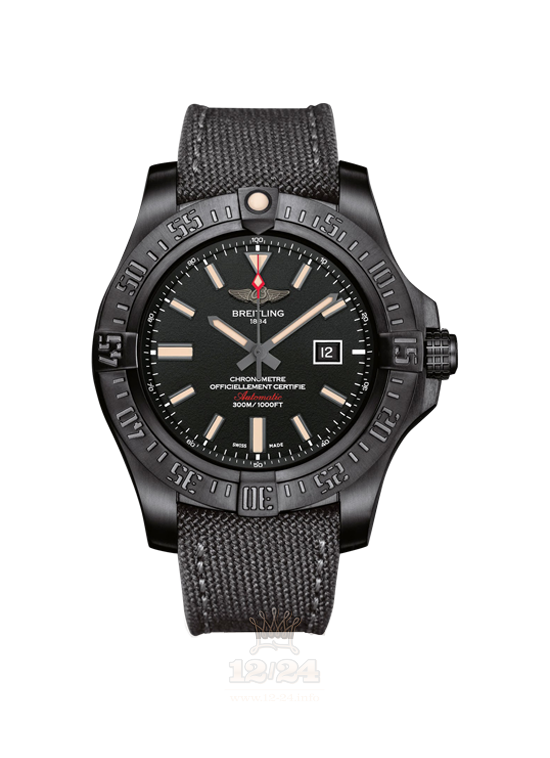 Breitling Avenger Watch V17311AT|BD74|109W|M20BASA.1 44 mm Titanium Case Black Dial