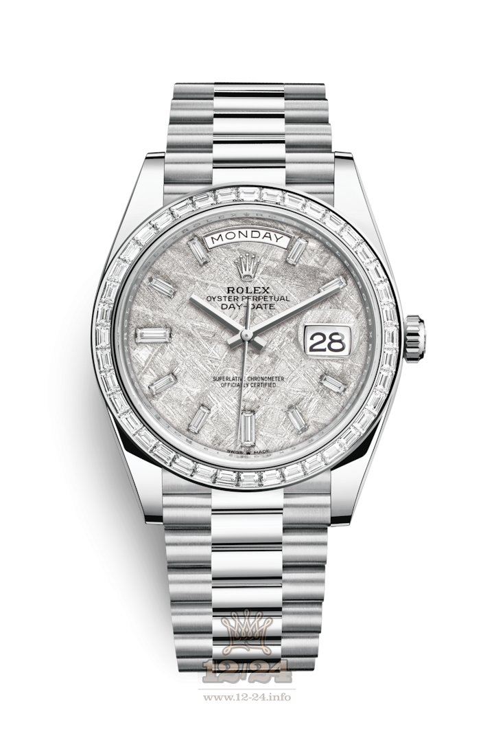 Rolex Day-Date Watch 228396tbr-0027 for $141000 40 mm Platinum Case Gray Dial
