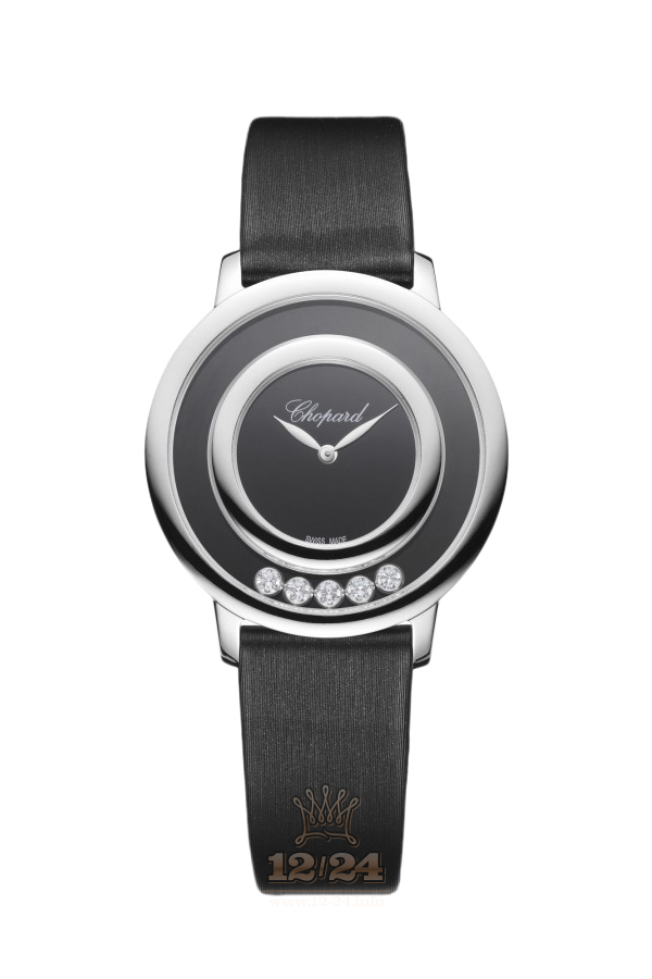 Chopard Happy Diamonds Watch 209429-1102 32 mm White gold Case Black Dial