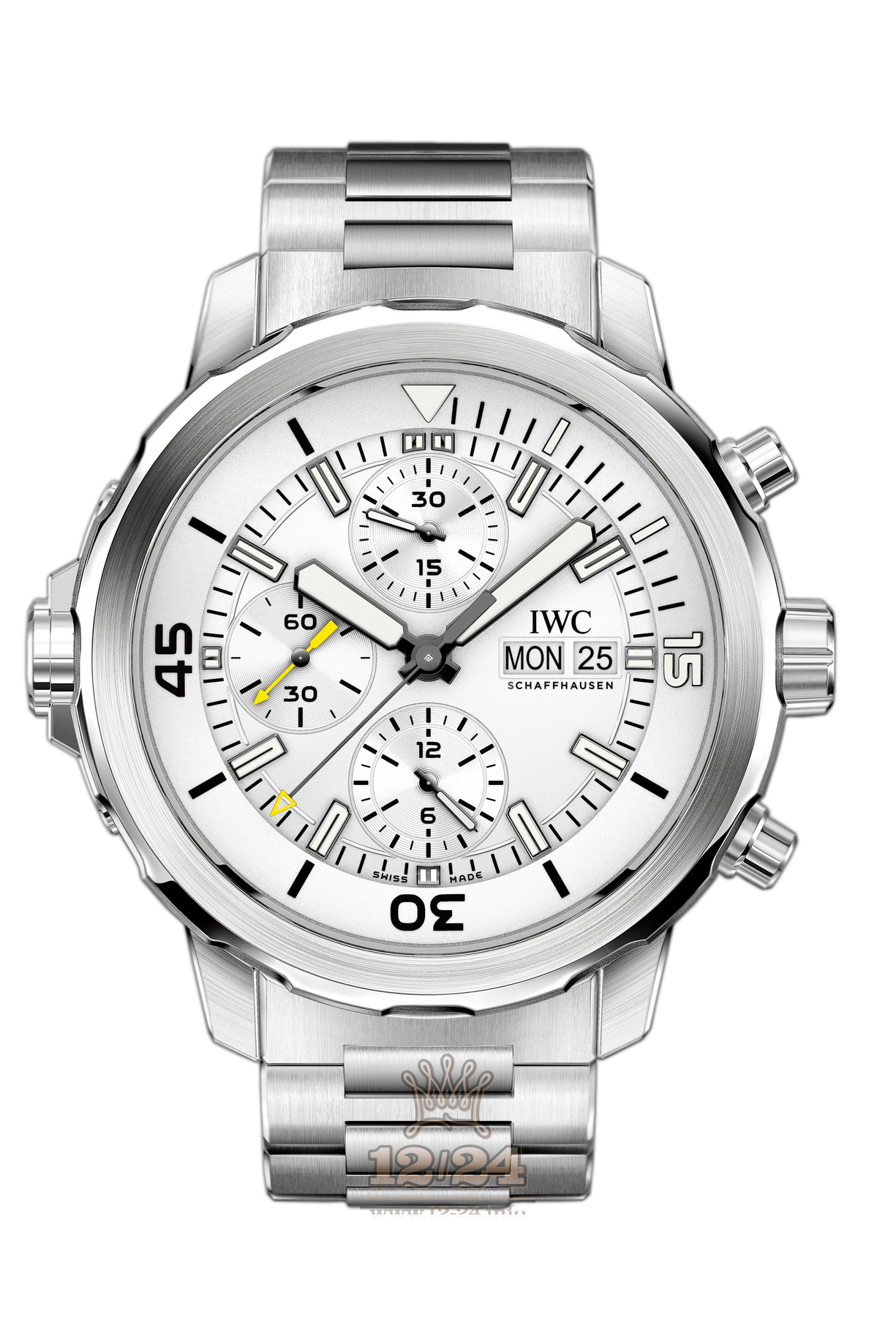 IWC Aquatimer Watch IW376802 44 mm Stainless steel Case Silver Dial