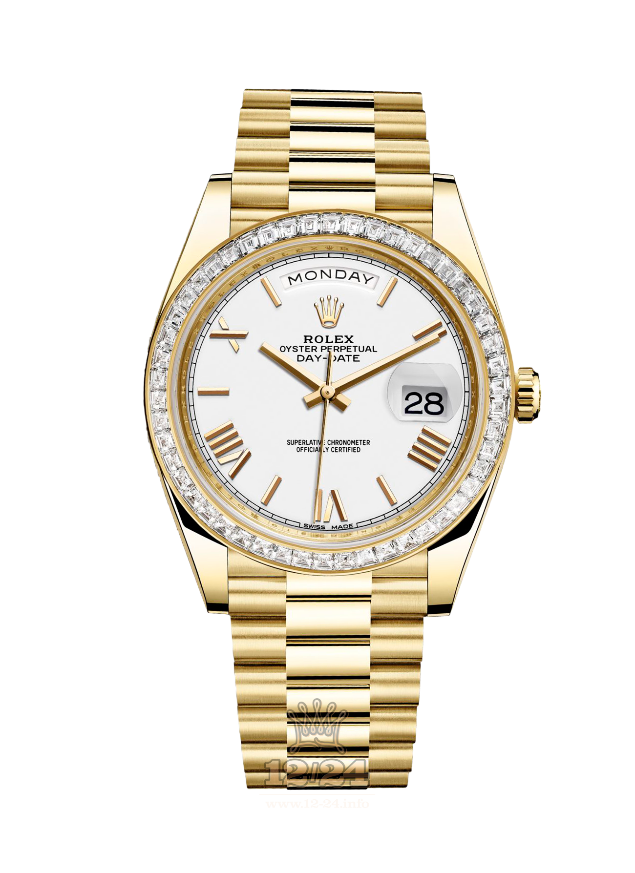 Rolex Day-Date Watch 228398tbr-0033 40 mm Yellow gold Case White Dial